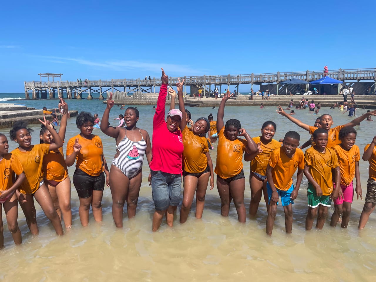 Smiling children during outing activity