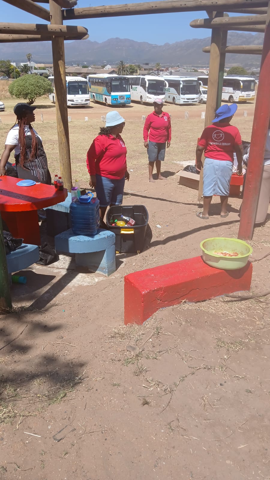 Group of kids on community trip