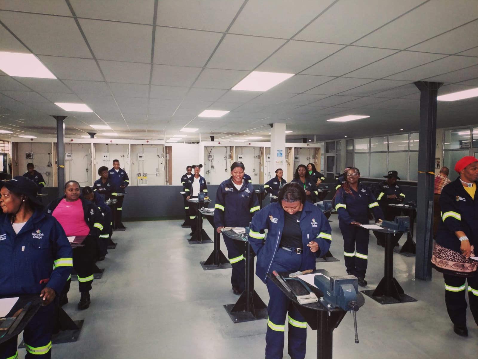 Youth training in solar panel installation